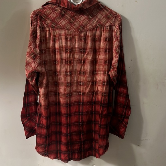 Free People Festival Plaid Top New! Size XS - Picture 7 of 7